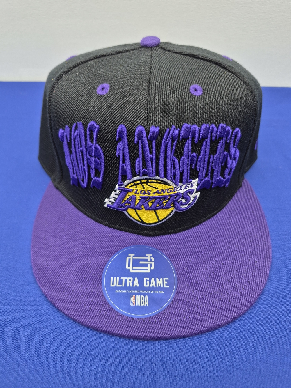 Los Angeles Lakers Black & Purple Snapback Cap Ultra Game One Size